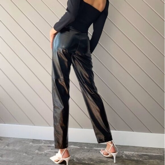 Wilfred Black Vinyl Funk Pant Size 00 - Picture 14 of 14